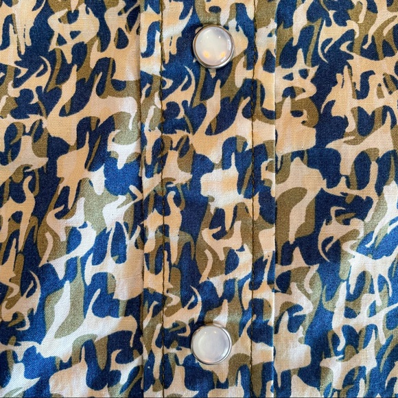 NWT - 🤎Tin Haul Mens Medium Western Camo Long Sleeve Pearl Snap - Picture 4 of 7